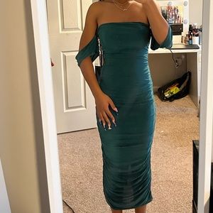 emerald green maxi dress